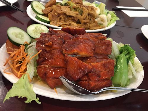 Duck in plum sauce with added vegetables  at Vegie Kitchen in Southbank
