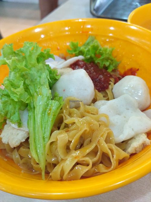 Look good, but noodle not well cooked. at Vegan Paradise - Bedok North in East Singapore