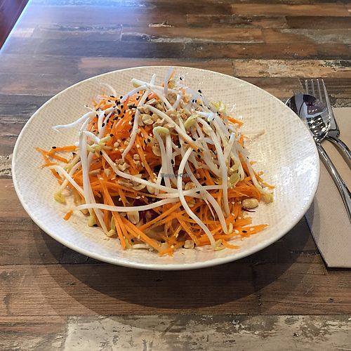 udon noodle dish at Olivia Spring Cafe in Moonee Ponds
