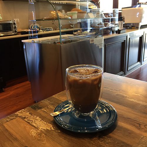 vegan iced mocha at Olivia Spring Cafe in Moonee Ponds