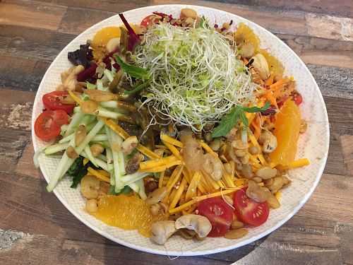 Burma Super Salad at Olivia Spring Cafe in Moonee Ponds