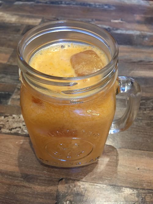 Carrot, Apple, Orange and Ginger Juice at Olivia Spring Cafe in Moonee Ponds
