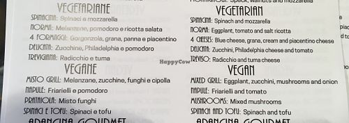 Veg options  at La Tonda Fritta in Erice