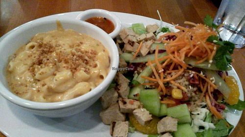 Mac and cheese and thai chicken salad at Veggie Grill - University Center in Irvine