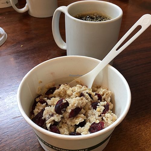 Oatmeal available vegan. at Barrington Coffee Roasting Company in Boston
