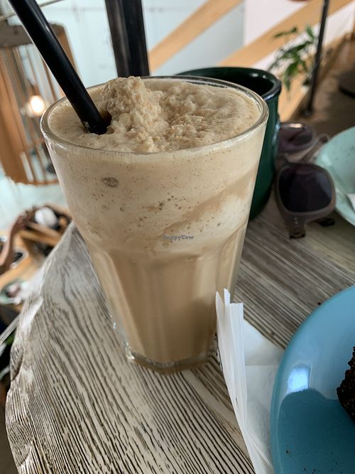 Vegan peanut butter frappe at FC Caffe in Wroclaw