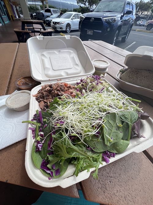 Bbq jackfruit salad  at Loko Wraps in Kailua Kona