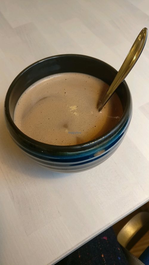vegan hot chocolate 30kr  at Ro Chokolade in Copenhagen