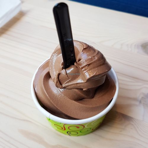 Vegan chocolate soft ice at Ro Chokolade in Copenhagen