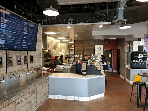 interior at zpizza in Los Angeles