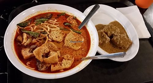 Curry noodles at Gerai Masakan Sayuran: Vegetarian in Kuala Lumpur