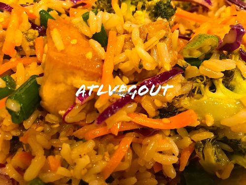 Chinese takeout with tofu  at Upbeet in Atlanta