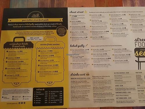 Menu at Chai Naasto in Beckenham