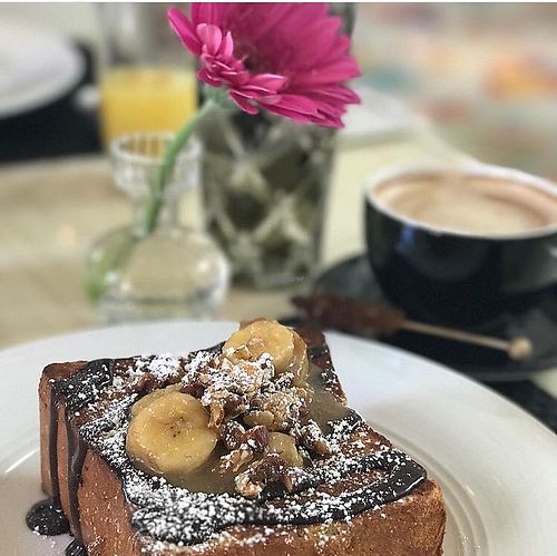 caramelized banana French toast (vegetarian)  at Wynn Hotel - Jardin in Las Vegas