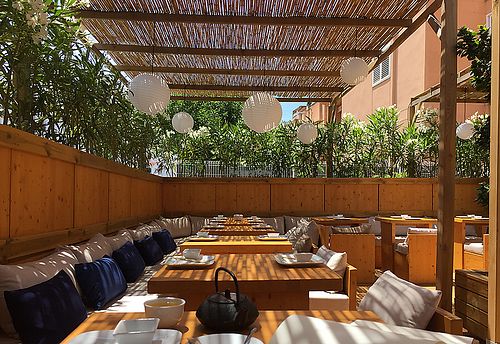 Kodo's terrace at Kodo Restaurante in Jesus