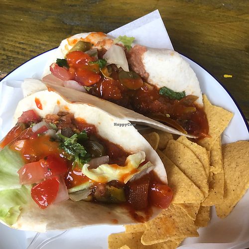 Tacis with vegan filling at Burrito Loco in Guildford
