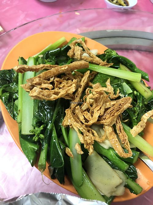 Kai Lan with salted fish at Wan Fo Yuan in Kuala Lumpur