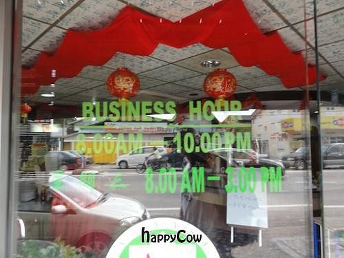 Business hours. at Natural Vegetarian Food in Kota Bharu