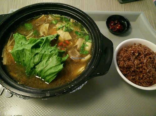 Great dish with tasty mushrooms at Truly Vegetarian in Central Singapore