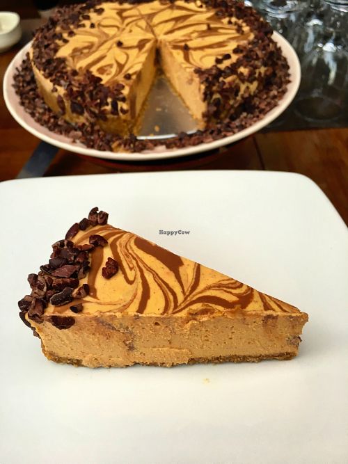 Double Chocolate Chai Cheesecake - always gluten free, dairy free, vegan, & raw! Made from creamy macadamia nuts and coconut! at Pure Joy Kitchen in Bend