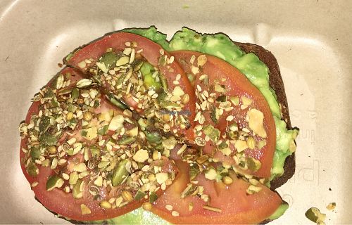 Avocado Smash Terrine  at Delicious Raw Kitchen and Juice Bar in Davie