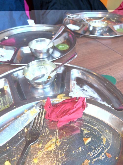 clean plates. at Annakut in Edinburgh