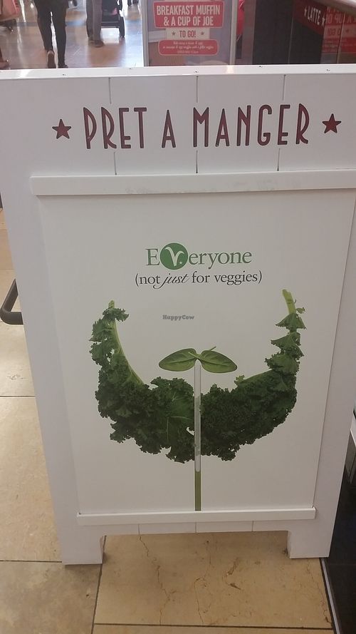 Sign at Pret A Manger - Bridge St Arcade in Cardiff