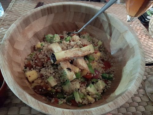Vegan quinoa salad at Mamarosa in Altea