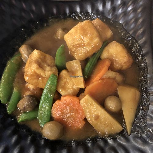 Japanese tofu curry at Liutaio Music Cafe & Shop in Cambridge