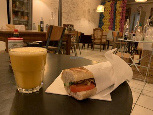 Vegan sandwich at Armand Bar et Cantine in Paris
