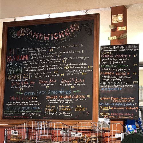 Menu at The Bagel Shop in Homer