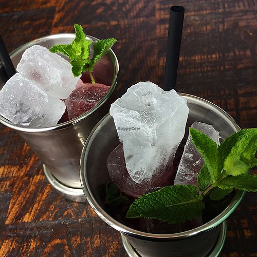 Apple julep mocktails!!!! at The Tipsy Vegan in Cambridge