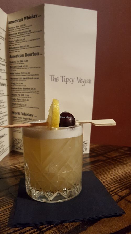 Whisky sour at The Tipsy Vegan in Cambridge
