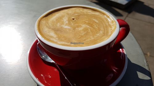 Cappuccino with soy milk at Elska Coffee in Vilnius