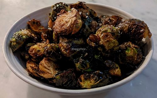 Deep fried brussel sprouts in Buffalo sauce at LOV - Montagne in Montreal