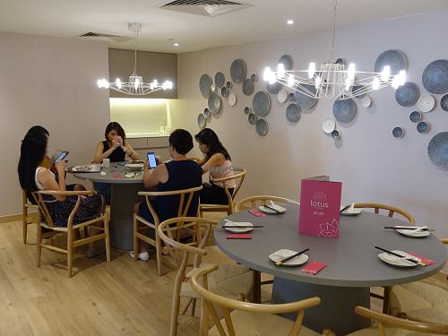 another section of the restaurant 
 at Lotus Vegetarian 莲心 - Tai Seng in Central Singapore