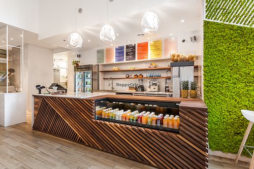 In store at Just Pressed Juice Bar in Montreal