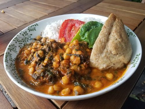 Chickpea Curry at Zielona Micha in Poznan