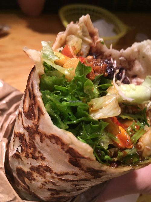Vegan burrito at VACA in Aalborg