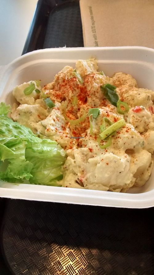 Potato salad, comes as a side with the burger.  Incredibly delicious! at Good Stock in Edmonton