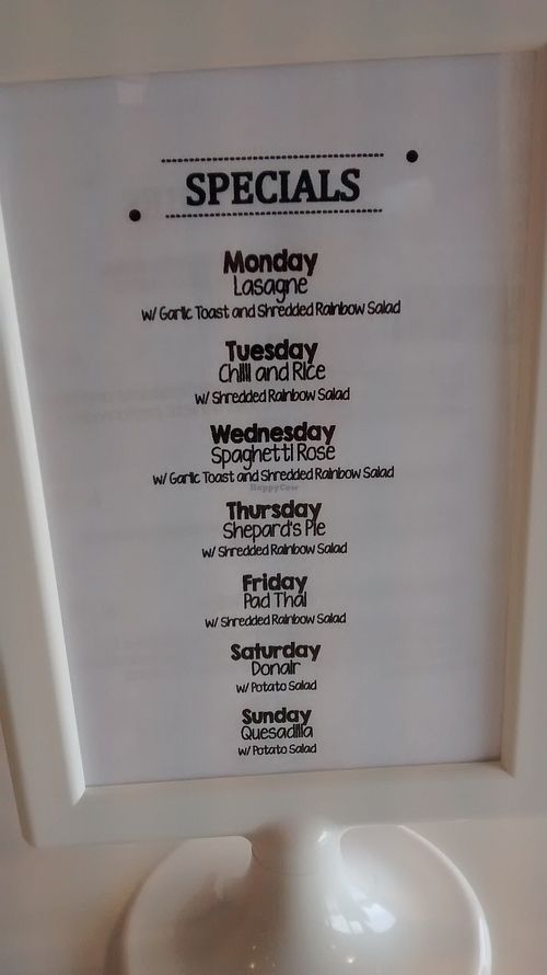 The daily special menu at Good Stock. at Good Stock in Edmonton