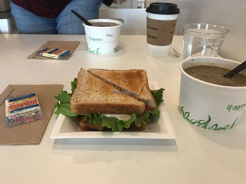 TLT and their divine mushroom soup  at Good Stock in Edmonton