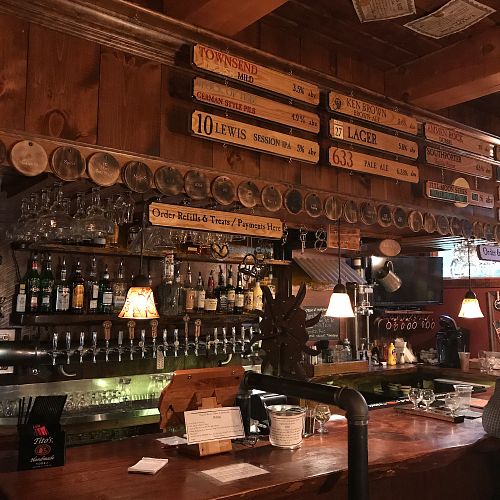 bar at Boothbay Craft Brewery in Boothbay