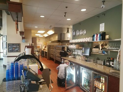 the kitchen at Pete's New Haven Style Pizza in Arlington