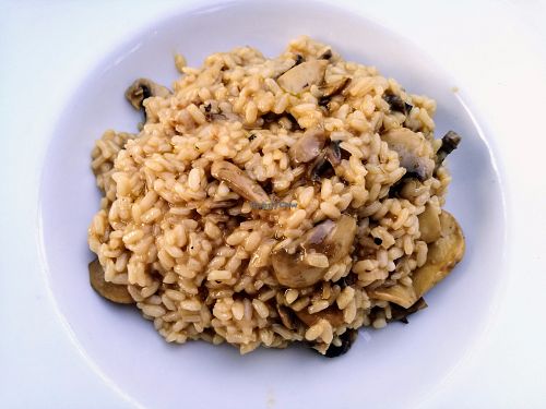 Mushroom risotto with truffle oil at Peppermint Fresh Kitchen in Zakynthos