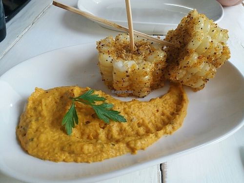 Corn on the Cob 'lollies' (vegetarian) at Mama's Picanteria in Sitges