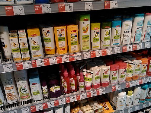 Alverde own brand has many vegan items at DM Drogerie Markt - Bega in Timisoara