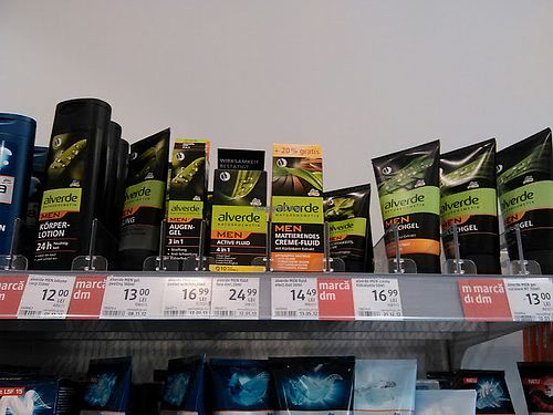 Alverde own brand has many vegan items at DM Drogerie Markt - Piata Victoriei in Timisoara