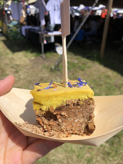 carrot cake at funky vegan fest   at Chokbites in Veldhoven