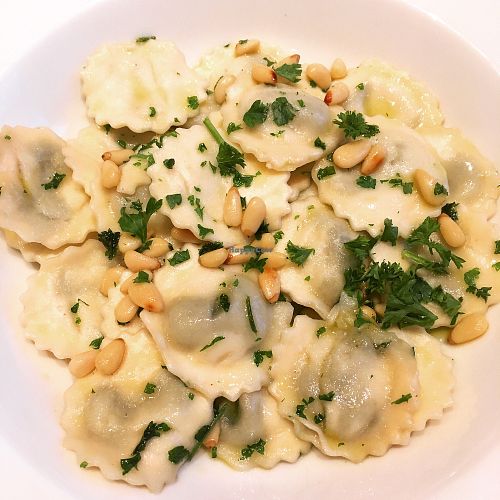 vegan raviolis! at Vaelsa in Helsinki